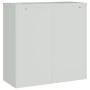 Armario de oficina 2 puertas 90 cm acero gris