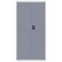 Armario archivador acero gris claro y gris oscuro 90x40x180 cm
