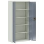 Armario archivador acero gris claro y gris oscuro 90x40x180 cm