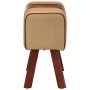 Banco potro gimnasio cuero auténtico madera mango marrón 58 cm