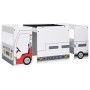 Mesa y sillas infantiles 3 pzas diseño coche de policía MDF