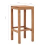 Taburetes de barra de cocina 4 unidades madera maciza de teca