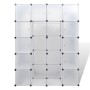 Armario modular con 14 compartimentos blanco 37x146x180,5 cm