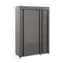 Armarios plegables 2 unidades de tela gris 110x45x175 cm