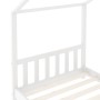 Estructura de cama infantil madera maciza pino blanco 70x140 cm
