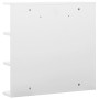 Armario de baño con espejo blanco 66x17x63 cm MDF