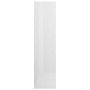 Armario con cajones de contrachapada blanco brillo 50x50x200 cm