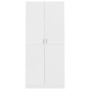 Armario de madera contrachapada blanco 90x52x200cm