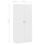 Armario de madera contrachapada blanco 90x52x200cm