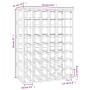 Botellero madera maciza de pino 70x33x94 cm