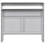 Mesa de bar con 2 tableros blanco y gris 130x40x120 cm