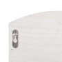 Perchero de pared de madera blanco 50x10x34 cm