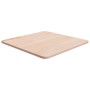 Tablero de mesa cuadrada madera roble sin tratar 50x50x1,5 cm