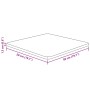 Tablero de mesa cuadrada madera roble sin tratar 50x50x1,5 cm