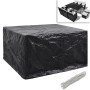 Fundas muebles de jardín 2 uds 6 pers 8 ojales ratán 172x113cm