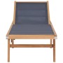 Tumbonas plegables con ruedas 2 uds teca maciza y textilene