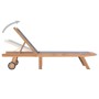 Tumbonas plegables con ruedas 2 uds teca maciza y textilene