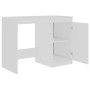 Escritorio de madera contrachapada blanco 140x50x76 cm