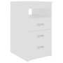 Escritorio de madera contrachapada blanco 140x50x76 cm