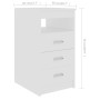 Escritorio de madera contrachapada blanco 140x50x76 cm