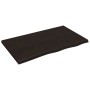 Tablero mesa madera roble tratada marrón oscuro 100x60x(2-4) cm