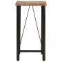 Mesa alta de hierro y madera maciza reciclada 55x55x107 cm