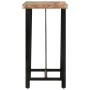 Mesa alta de hierro y madera maciza reciclada 55x55x107 cm