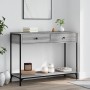 Mesa consola madera de ingeniería gris Sonoma 100x34,5x75 cm