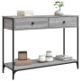 Mesa consola madera de ingeniería gris Sonoma 100x34,5x75 cm