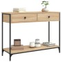 Mesa consola madera de ingeniería roble Sonoma 100x34,5x75 cm