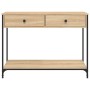 Mesa consola madera de ingeniería roble Sonoma 100x34,5x75 cm