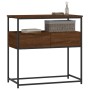 Mesa consola madera de ingeniería marrón roble 75x40x75 cm