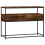 Mesa consola madera de ingeniería roble ahumado 100x40x75 cm