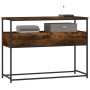 Mesa consola madera de ingeniería roble ahumado 100x40x75 cm