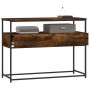 Mesa consola madera de ingeniería roble ahumado 100x40x75 cm