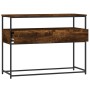 Mesa consola madera de ingeniería roble ahumado 100x40x75 cm