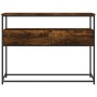 Mesa consola madera de ingeniería roble ahumado 100x40x75 cm