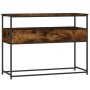 Mesa consola madera de ingeniería roble ahumado 100x40x75 cm