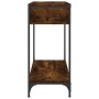 Mesa consola madera de ingeniería roble ahumado 75x34,5x75 cm