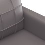 Juego de sofás con cojines 3 piezas cuero sintético gris