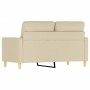 Sofá de 2 plazas de tela color crema 120 cm
