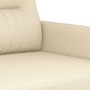 Sofá de 2 plazas de tela color crema 120 cm