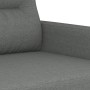 Sofá de 2 plazas de tela gris oscuro 140 cm