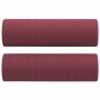 Juego de sofás con cojines 2 piezas tela rojo tinto