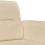 Juego de sofás con cojines 2 piezas tela microfibra crema