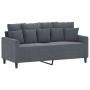 Sofá de 2 plazas de terciopelo gris oscuro 140 cm