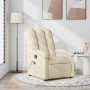 Sillón de masaje reclinable de tela crema
