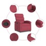 Sillón reclinable de tela rojo tinto