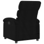Sillón reclinable de masaje de tela negro