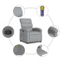 Sillón reclinable de masaje de tela gris claro